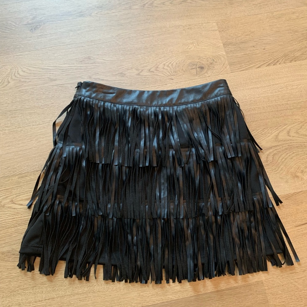Black Ruffled Mini Skirt for Cocktail Nights